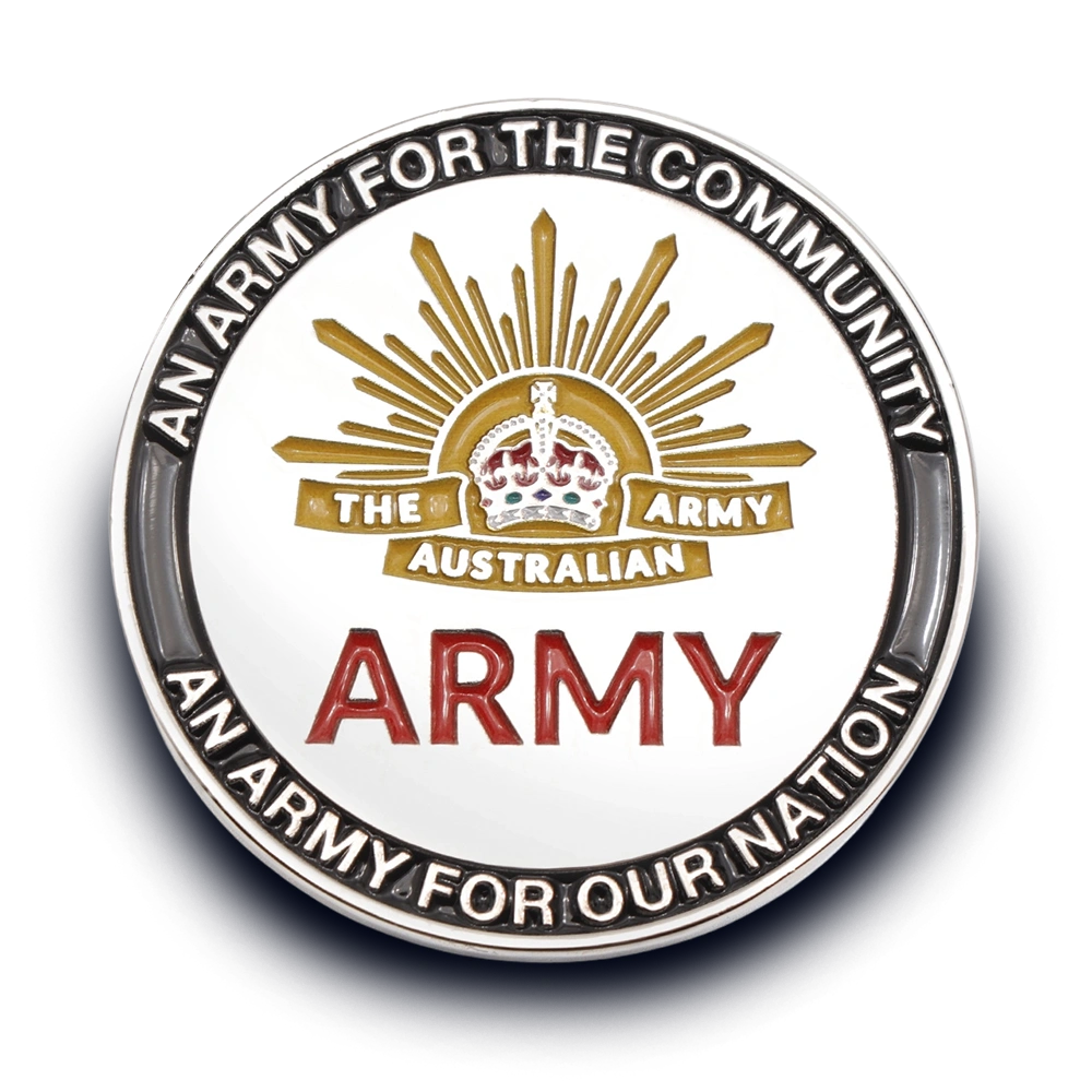 Army 125 Silver-plated Limited-Edition Medallion Front